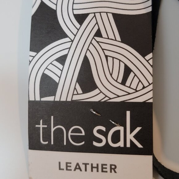 NWT The Sak Black Woven Leather Fringe Crossbody Bag Silver Hardware - Picture 2 of 13